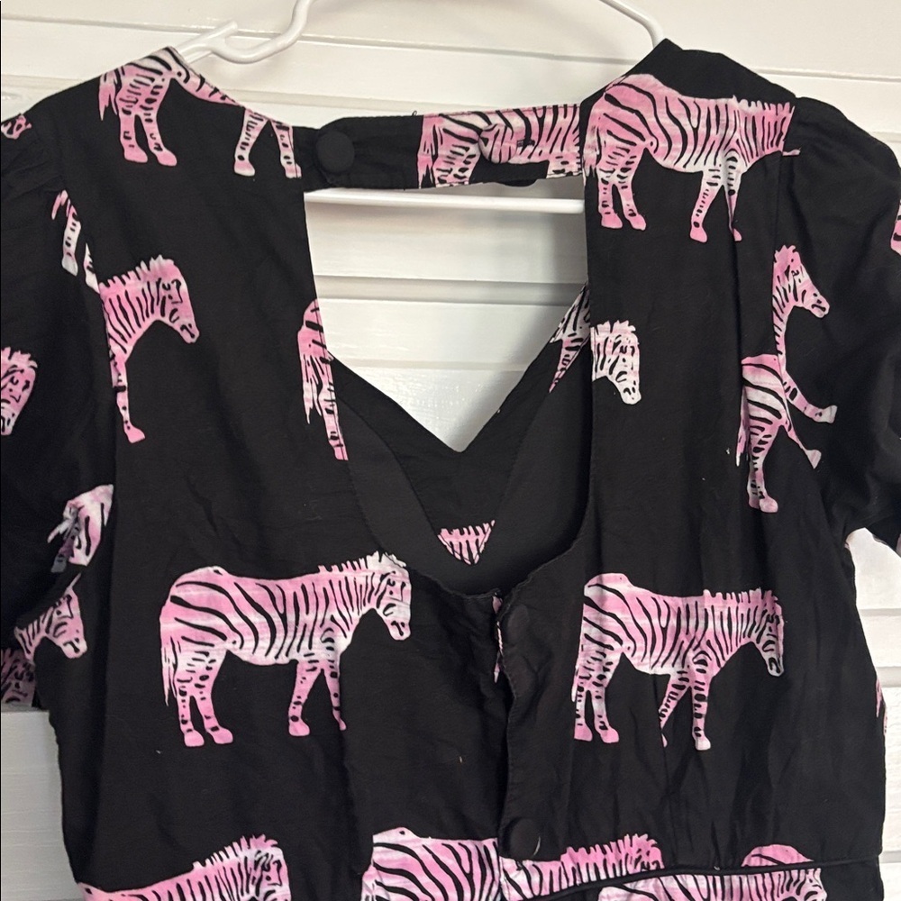 Ruby Rocks Black and Pink Zebra Print Dress - Picture 3 of 6